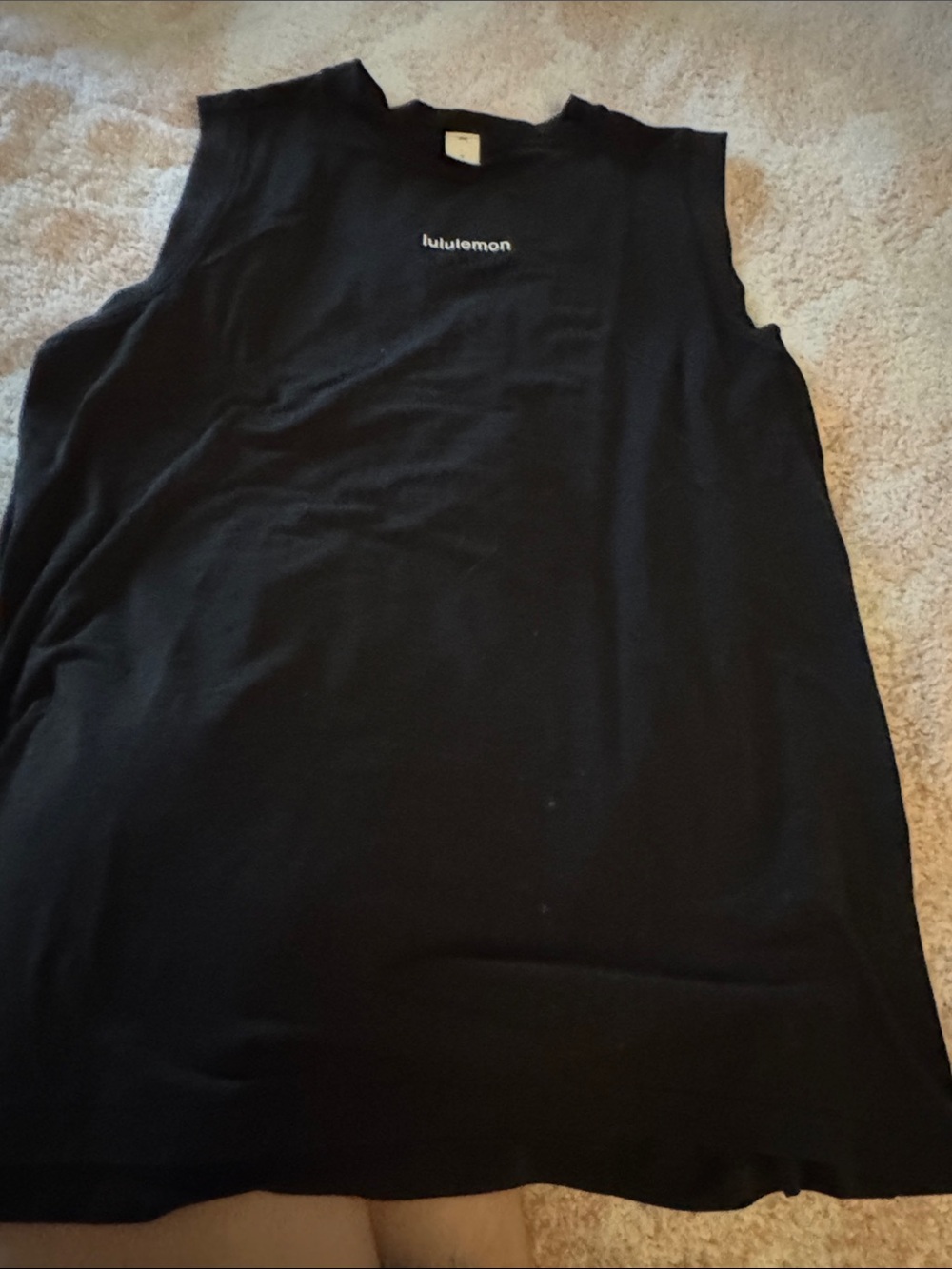 lululemon athletica Black Crewneck Tee with White Logo